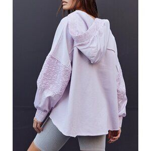 Free People FP Movement Pullover Hoodie Sweatshirt Oversized Sporty Lavender